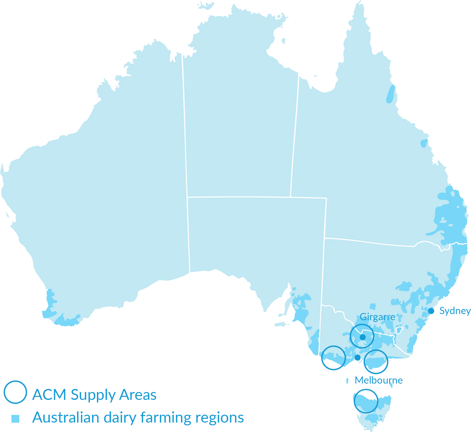 Australian Consolidated Milk (ACM) Supply Areas